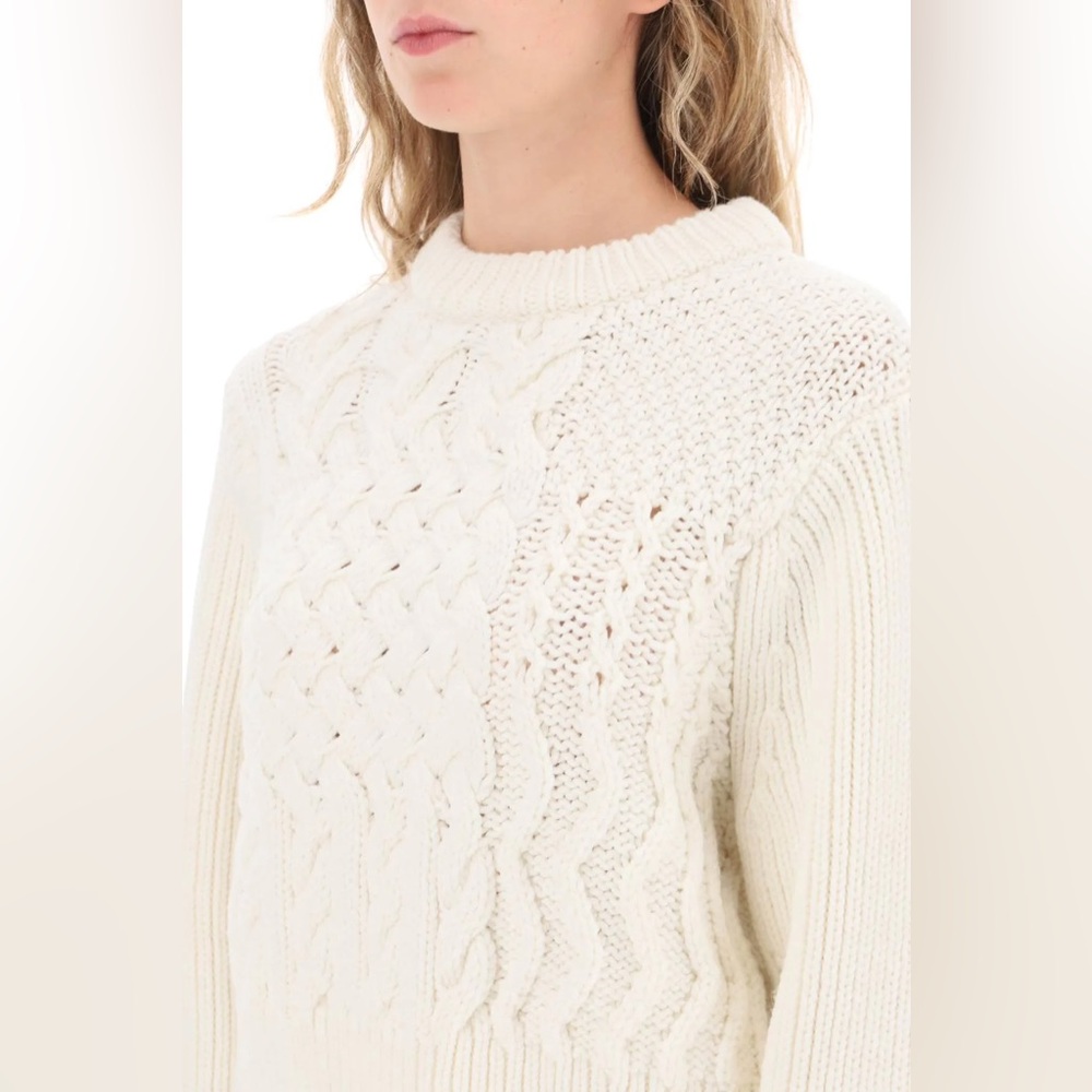 Cecilie Bahnsen 100% Marino Wool Jolene Jumper Chunky Knit Sweater Medium - Picture 11 of 11